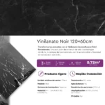 Vinilanato Decorativo Autoadhesivo 60x120 Placa de Mármol Noir - Image 5