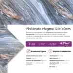 Vinilanato Decorativo Autoadhesivo 60x120 Placa de Mármol Magma - Image 5
