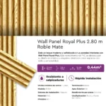 Revestimiento Wall Panel Royal Plus Roble Mate PVC Lifewall 2.80 m - Image 4