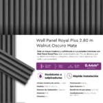 Revestimiento Wall Panel Royal Plus Walnut Oscuro Mate PVC Lifewall 2.80 m - Image 5