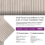 Revestimiento Autoadhesivo Wall Panel Flat Visón Cepillado Mate 2.60m - Image 10