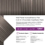 Revestimiento Autoadhesivo Wall Panel Flat Chocolate Cepillado Mate 2.60m - Image 10