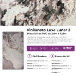 Revestimiento Pared Lifewall Vinilanato Luxe Lunar 2 PVC UV Simil Mármol 122x260cm - Image 5