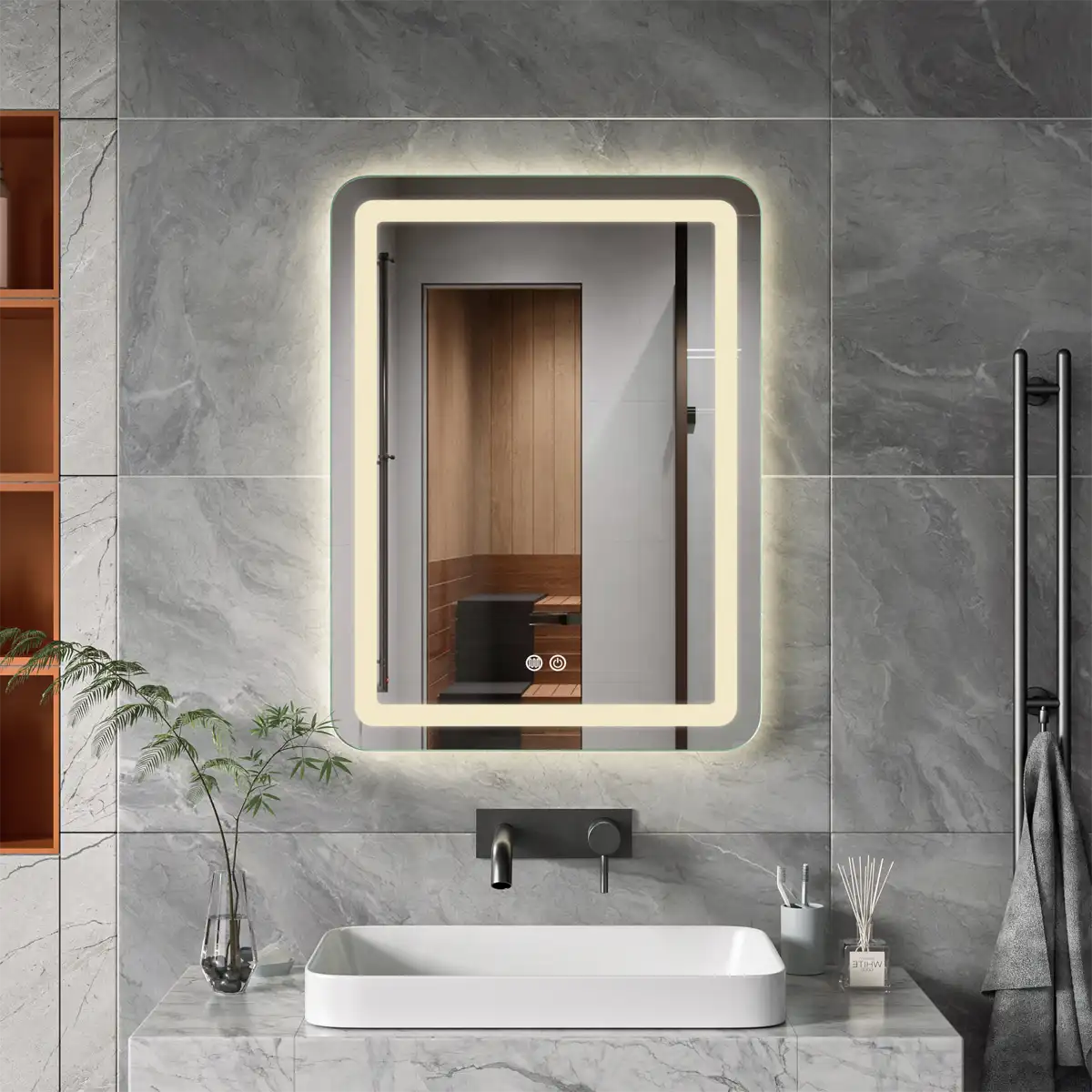 MO120V-03-2.webp Espejo LED Rectangular Duna Vertical MirrorOn 60x80 cm Luz Cálida - Image 1