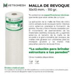 Malla de Revoque Vetromesh 10x10 mm 110 gr/m² Rollo 50 m - Image 5