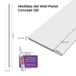 Revestimiento Wall Panel Lifewall Concept 125 MDF Blanco - Image 6