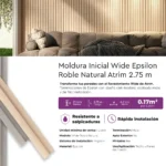 Terminación Inicial Revestimiento Wall Panel Atrim Wide Roble Natural EPS Simil Madera 2.75 m - Image 5