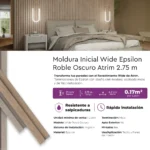 Terminación Inicial Revestimiento Wall Panel Atrim Wide Roble Oscuro EPS Simil Madera 2.75 m - Image 5