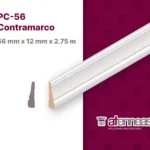 Contramarco moldurado Atenneas 5.6 cm MDF Prepintado Blanco 12mm