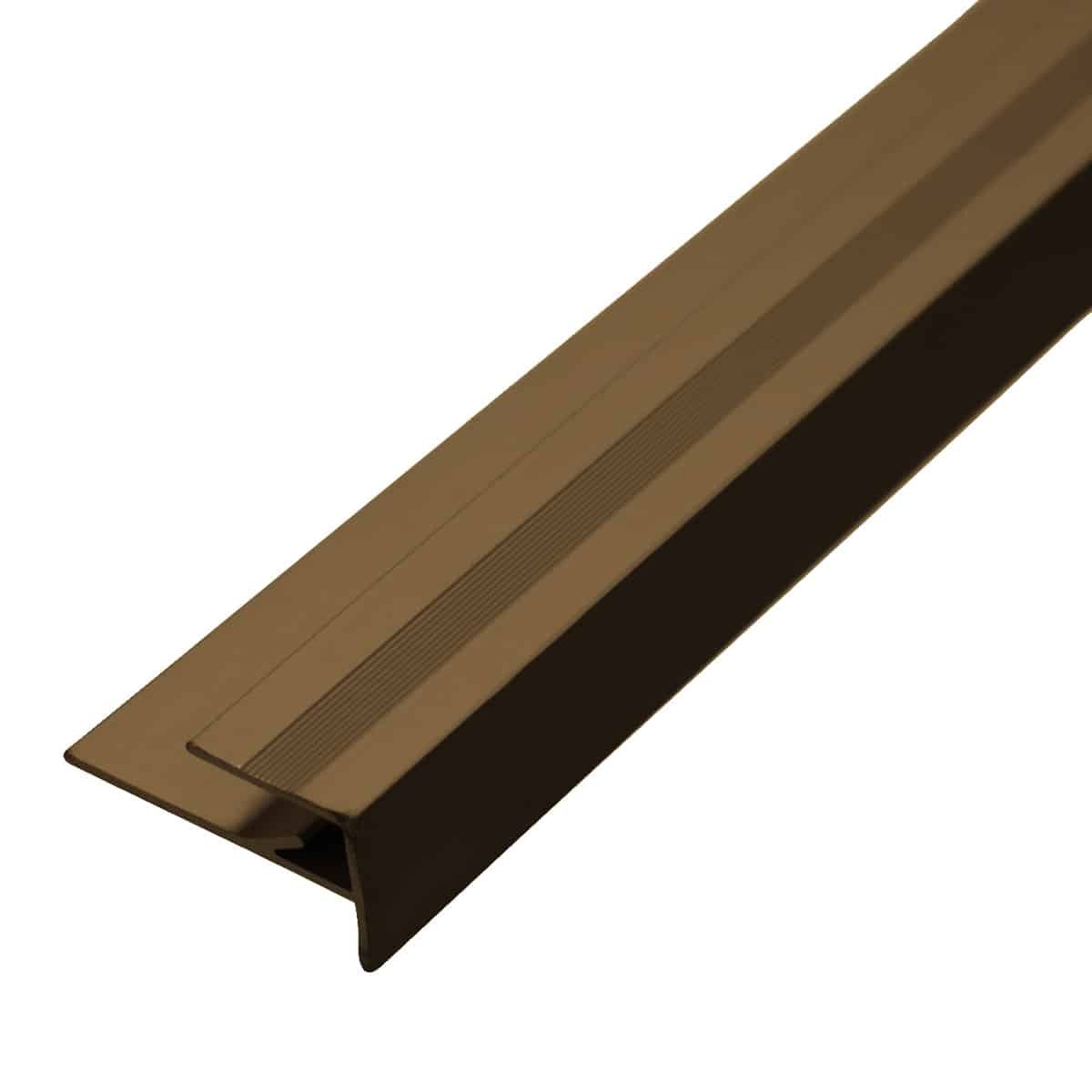 PERFILNUEVO1004-1.jpg Ángulo para Piso Vinílico 15x15 mm Aluminio Anodizado Bronce Tira 2 m - Image 1