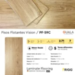 Piso Flotante Frigg Vision Roble 8 mm HDF Simil Madera Alto Tránsito Click 2.71 m² Caja - Image 4