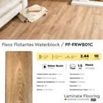 Piso Flotante Frigg Waterblock Roble Aconcagua 8 mm HDF Tránsito Comercial Click 2.44m² - Image 6