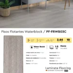 Piso Flotante Frigg Waterblock Gris Apenino 8 mm HDF Tránsito Comercial Click 2.44m² - Image 6