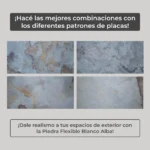 Piedra Flexible Natural 61x122 cm Blanco Alba Piedrafina Pack x10 - Image 2