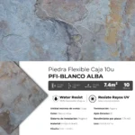 Piedra Flexible Natural 61x122 cm Blanco Alba Piedrafina Pack x10 - Image 3
