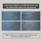 Piedra Flexible Natural 61x122 cm California Piedrafina Pack x10 - Image 2