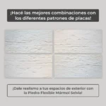 Piedra Flexible Mármol 61x122 cm Selvia Piedrafina Pack x10 - Image 2