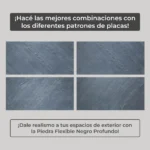 Piedra Flexible Natural 61x122 cm Negro Profundo Piedrafina Pack x10 - Image 2