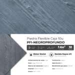 Piedra Flexible Natural 61x122 cm Negro Profundo Piedrafina Pack x10 - Image 3
