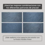 Piedra Flexible Natural 61x122 cm Plata Piedrafina Pack x10 - Image 2
