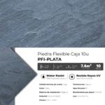 Piedra Flexible Natural 61x122 cm Plata Piedrafina Pack x10 - Image 3