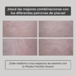 Piedra Flexible Natural 61x122 cm Rosea Piedrafina Pack x10 - Image 2