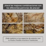 Piedra Flexible Traslúcida 61x122 cm Arenisca Piedrafina Pack x10 - Image 2