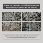 Piedra Flexible Traslúcida 61x122 cm Verde Mar Piedrafina Pack x10 - Image 2