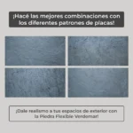 Piedra Flexible Natural 61x122 cm Verde Mar Piedrafina Pack x10 - Image 2