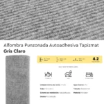 Alfombra Punzonada Autoadhesiva Tapizmat Frigg Gris Claro 4.2 m² - Image 6