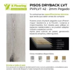 Piso Vinílico Kflooring Yogui Dry Back 2 mm LVT Tránsito Residencial Pegable 5.42m² - Image 3