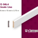 Zócalo Contramarco Curvo Atenneas 5.6 cm MDF Prepintado Blanco 15 mm x 2.75m