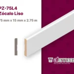 Zócalo Contramarco Curvo Atenneas 7.5cm x 15mm MDF Prepintado Blanco 2.75m