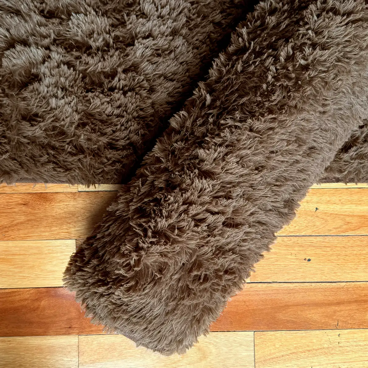 Pelo-largo-Marron-01.webp Alfombra Nórdica Pelo Largo Frigg Antideslizante Marrón 150x200 cm - Image 1