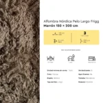 Alfombra Nórdica Pelo Largo Frigg Antideslizante Marrón 150x200 cm - Image 8