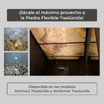 Piedra Flexible Traslúcida 61x122 cm Verde Mar Piedrafina Pack x10 - Image 3