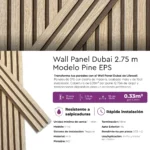 Revestimiento Wall Panel Dubai Pine EPS Mate 2.75 m - Image 4