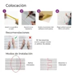 Placa 3D Autoadhesiva Cultural Stone Salmón Revestimiento Lifewall 70x80 cm Pack x10 - Image 6