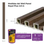 Revestimiento Wall Panel Royal Plus Ceniza Mate PVC Lifewall 2.80 m - Image 5