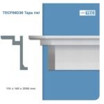 Moldura Funcional LED Tapa Riel 140x110 mm EPS Blanco Tira 2 m - Image 8