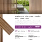 Revestimientos Wall Panel WPC Slim 2.9m Teka Mate Coextrusado - Image 5