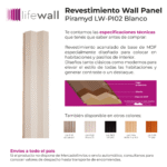 Revestimiento Wall Panel Lifewall Piramyd MDF Blanco - Image 6