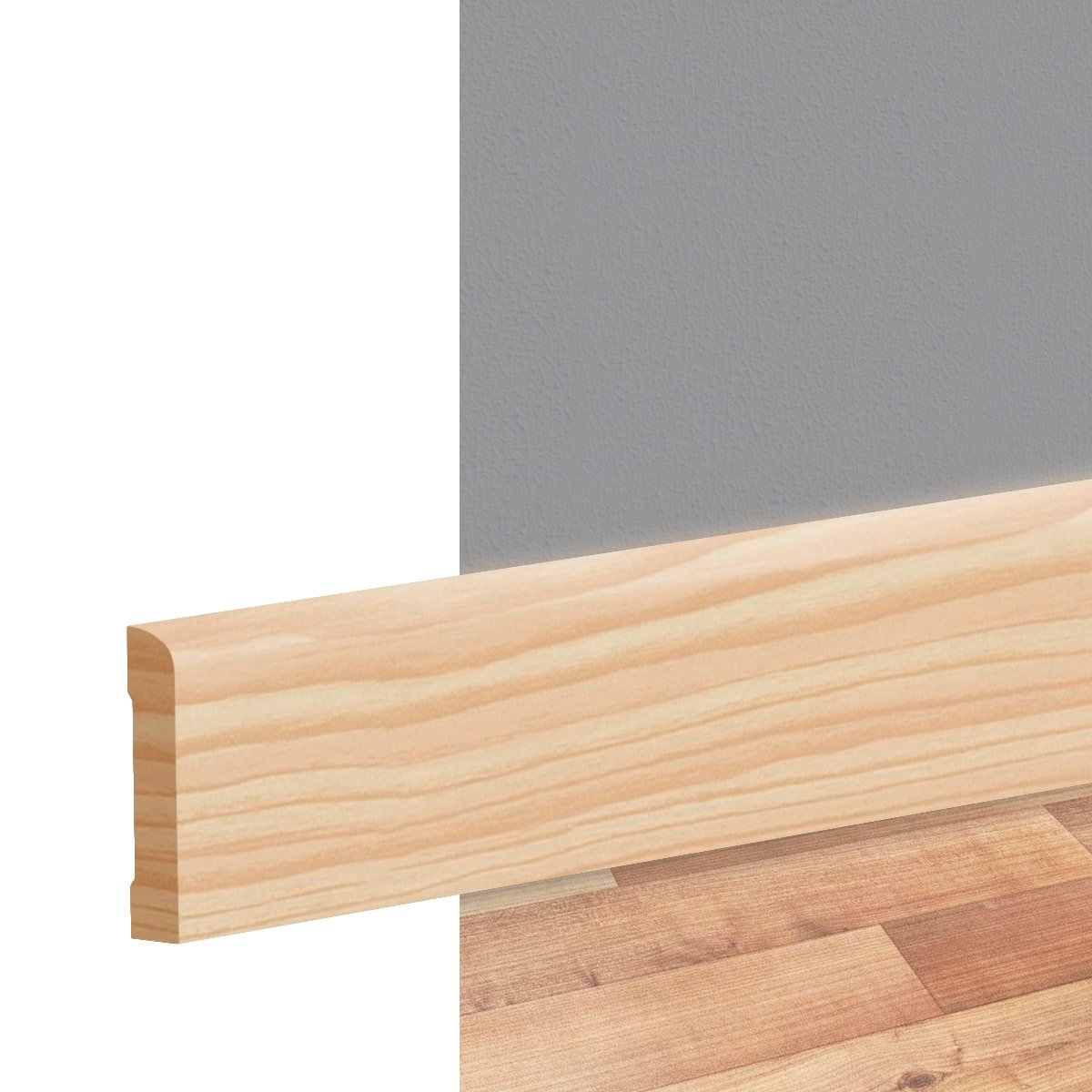 Z1100-01P.jpg Zócalo de Pino Kflooring Curvo 69 mm Natural - Image 1