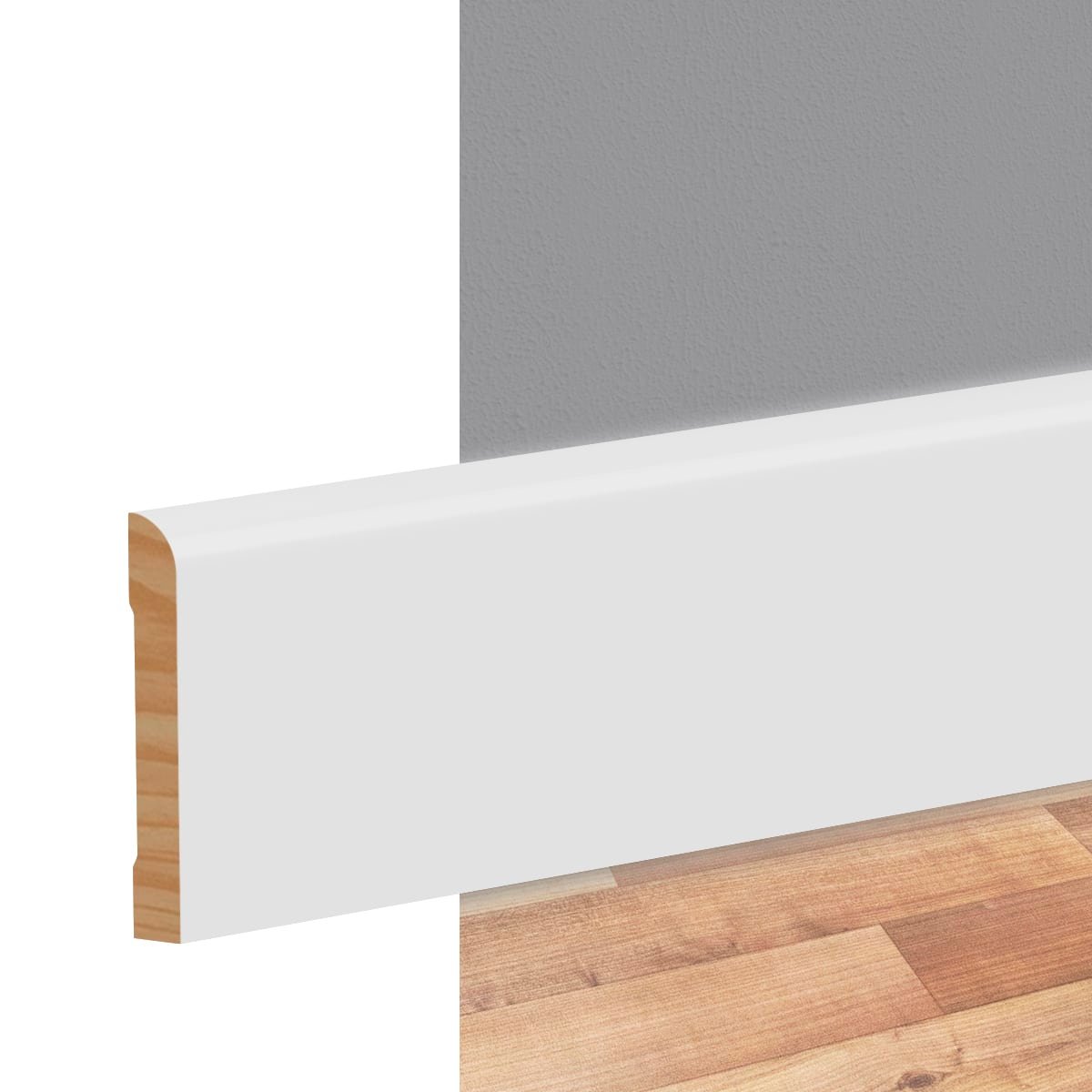 Z1120P-01P.jpg Zócalo de Pino Kflooring Curvo Prepintado 94 mm Blanco - Image 1