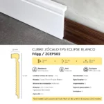 Cubre Zócalo Frigg Eclipse EPS Antihumedad Blanco 12 cm - Image 3